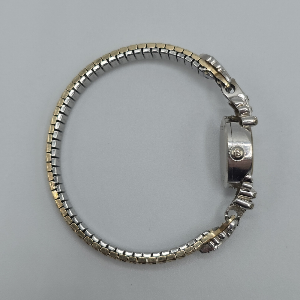 VTG 1971 Bulova Swiss 14K White Gold Case Ladies Watch Diamond Accent Manual - Picture 9 of 16